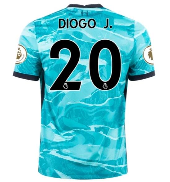 Liverpool Away Kit Soccer Jersey DIOGO JOTA #20 2020/21